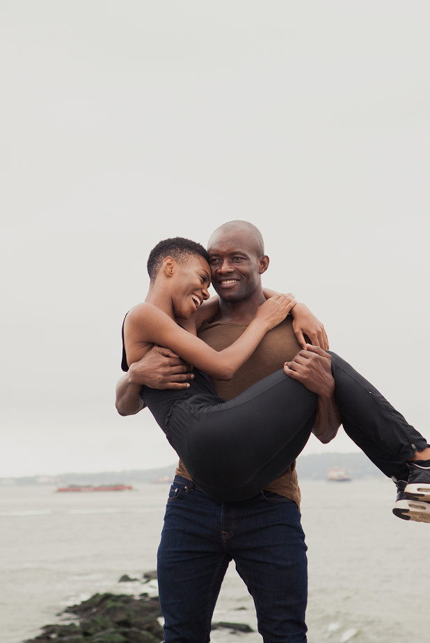 Cancer survivor couple on the beach